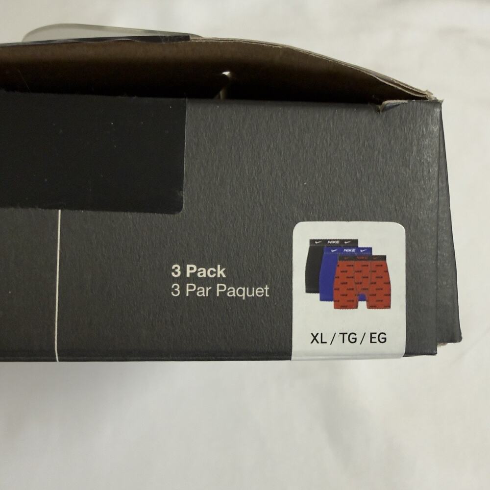 Nike Dri-Fit Essential Micro Boys Boxer Brief Size XL 3 Pack Uni Red Black Blue - Picture 5 of 8